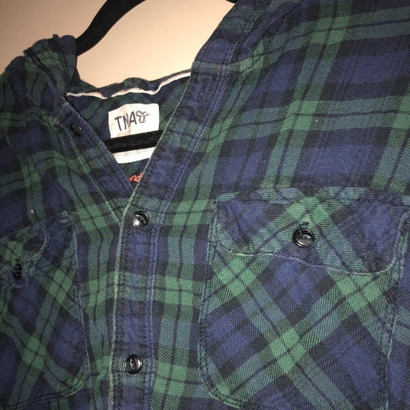 TNA flannel check button down shirt - Picture 3 of 6